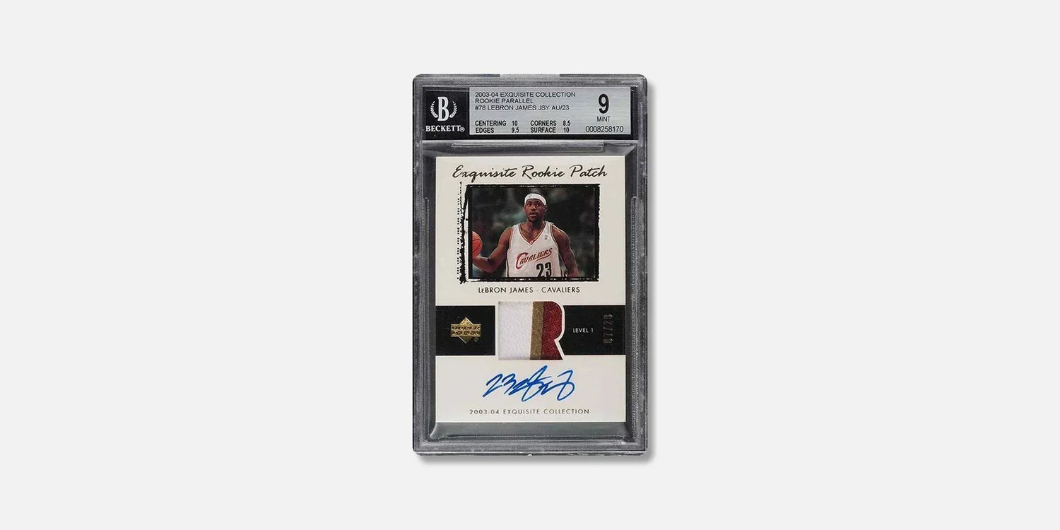 2003-04 Upper Deck Exquisite Collection #78 LeBron James Rookie Patch Autograph Parallel /23