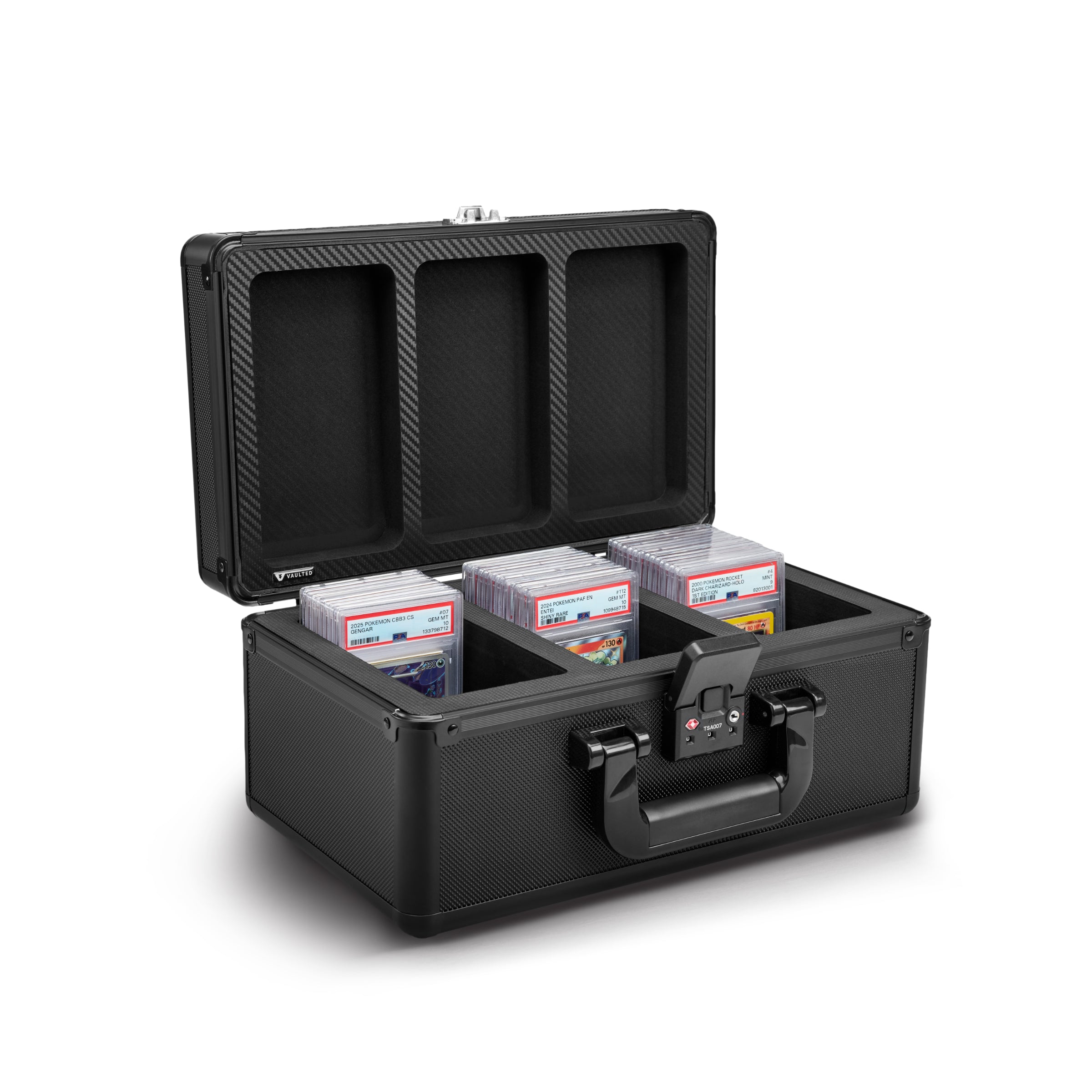 Vaulted Card Case Stealth (3-Row) - Open View