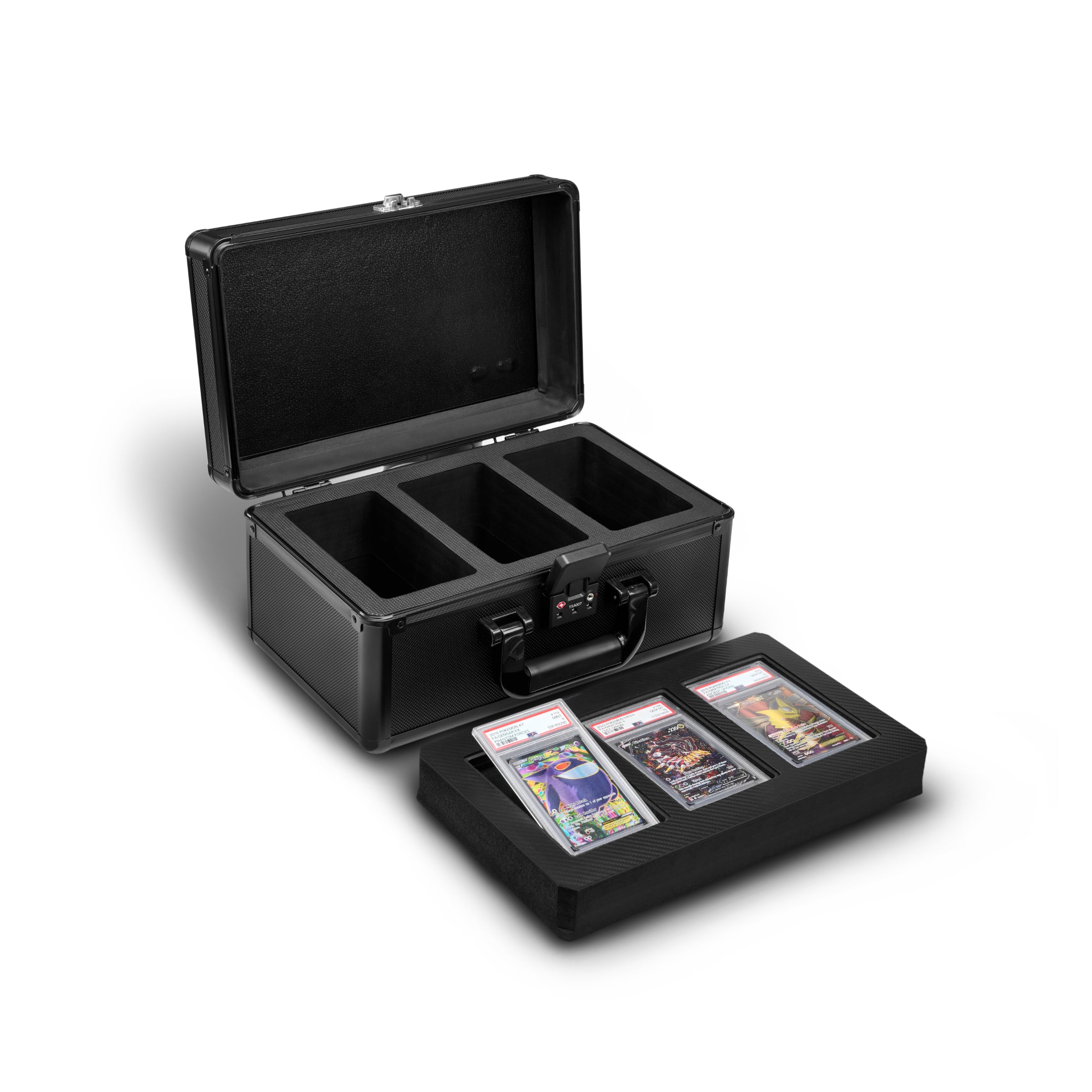 Vaulted Card Case Stealth (3-Row) - Expanded View