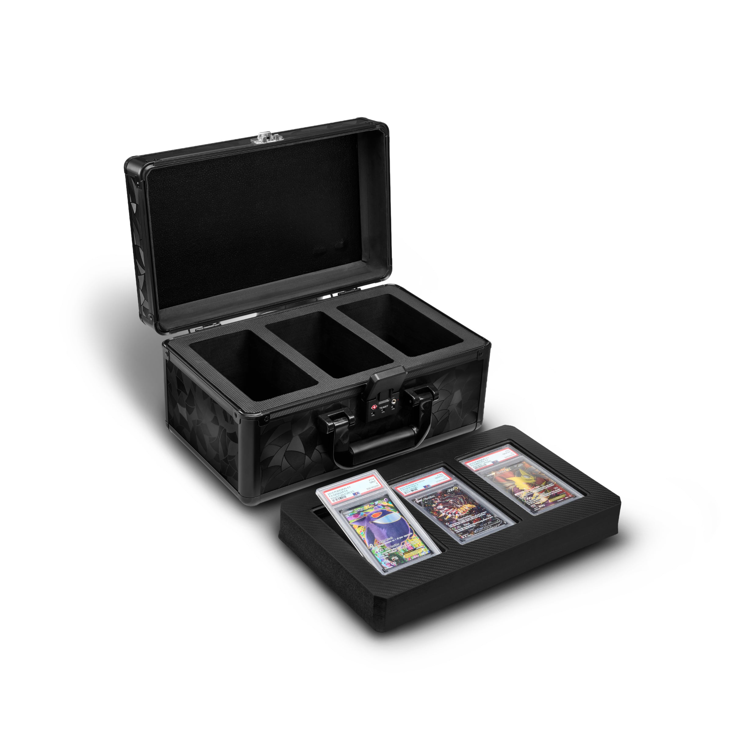 Vaulted Card Case Stealth (3-Row) (Black Mosaic) - Expanded View