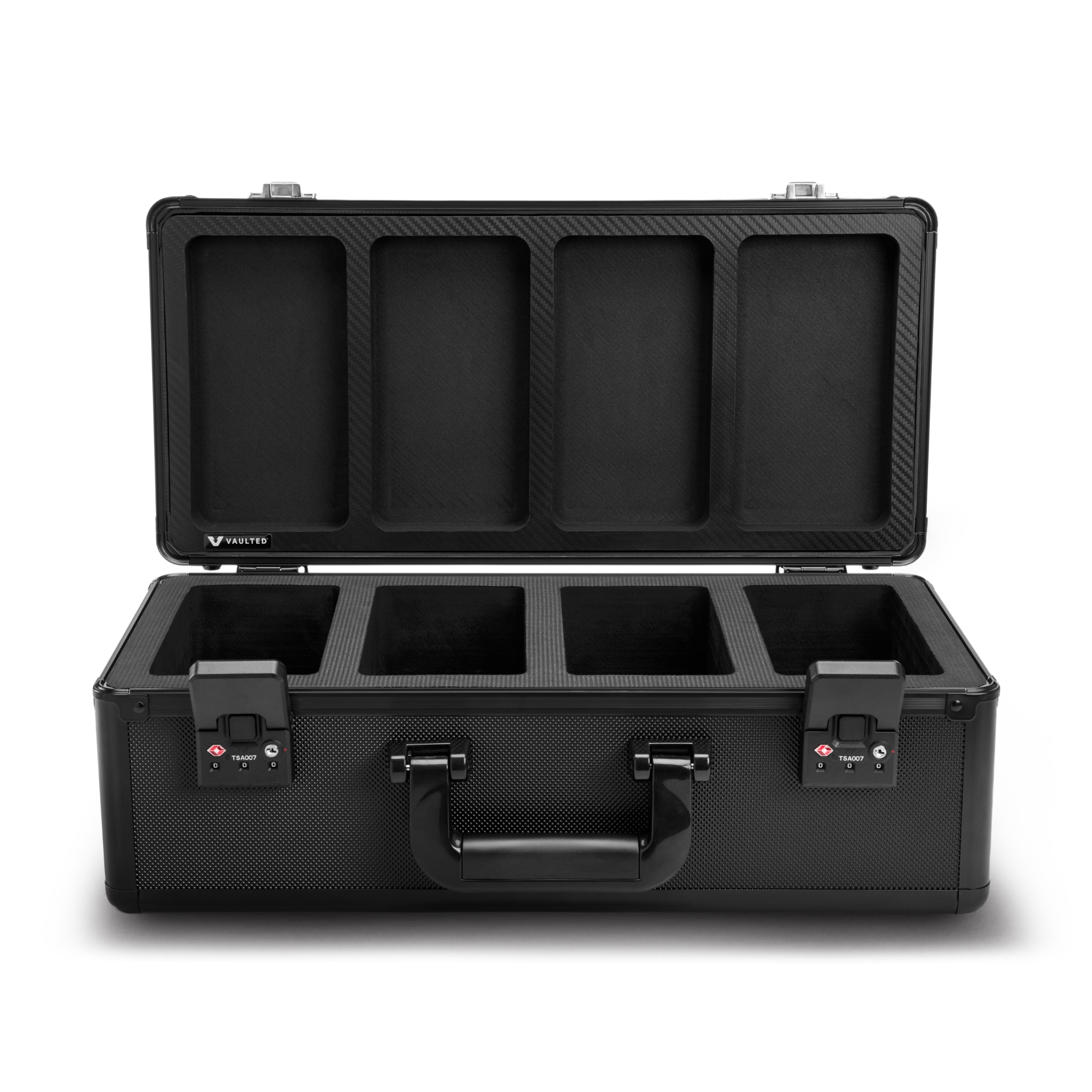 Vaulted Card Case Stealth (4-Row) - Open View Empty