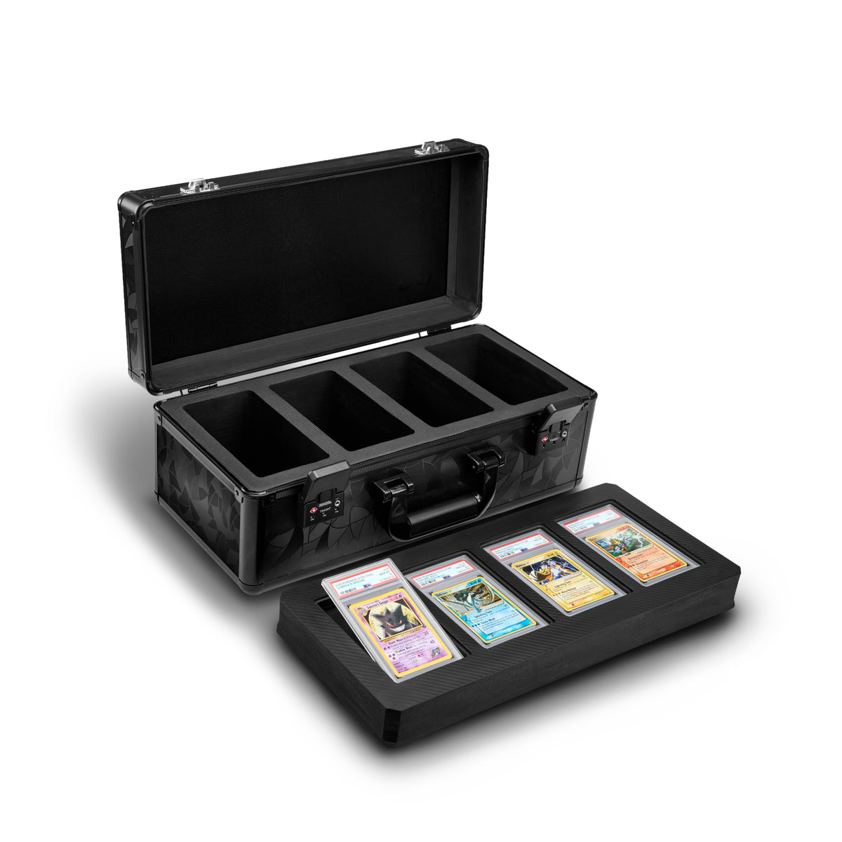 Vaulted Card Case Stealth (4-Row) (Black Mosaic) - Expanded View