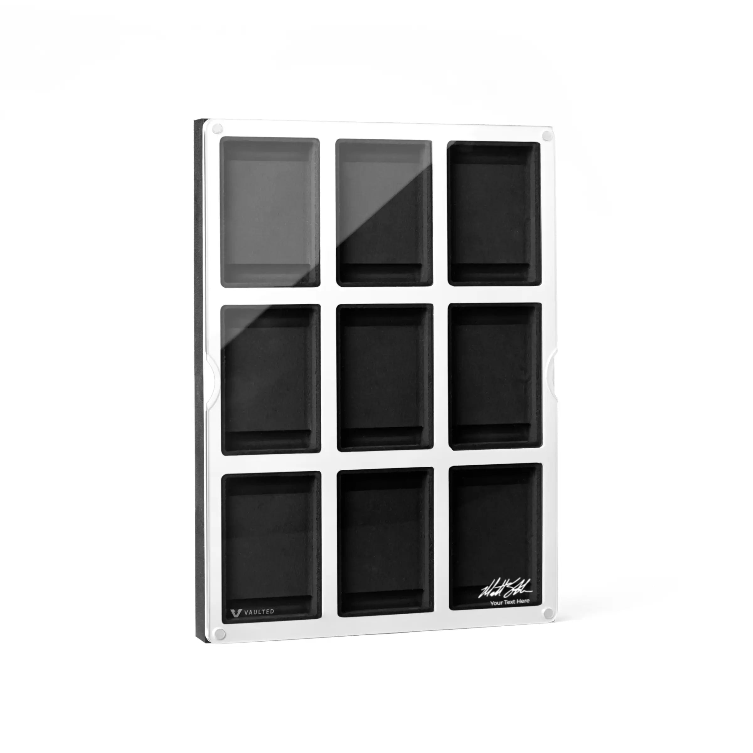 Card Display Plus (Mag) (Satin White) (VaultedID) - Front - 3qtr - Empty