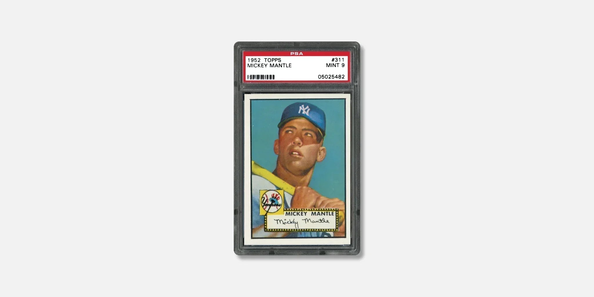 1952 Topps Mickey Mantle #311, graded PSA 9