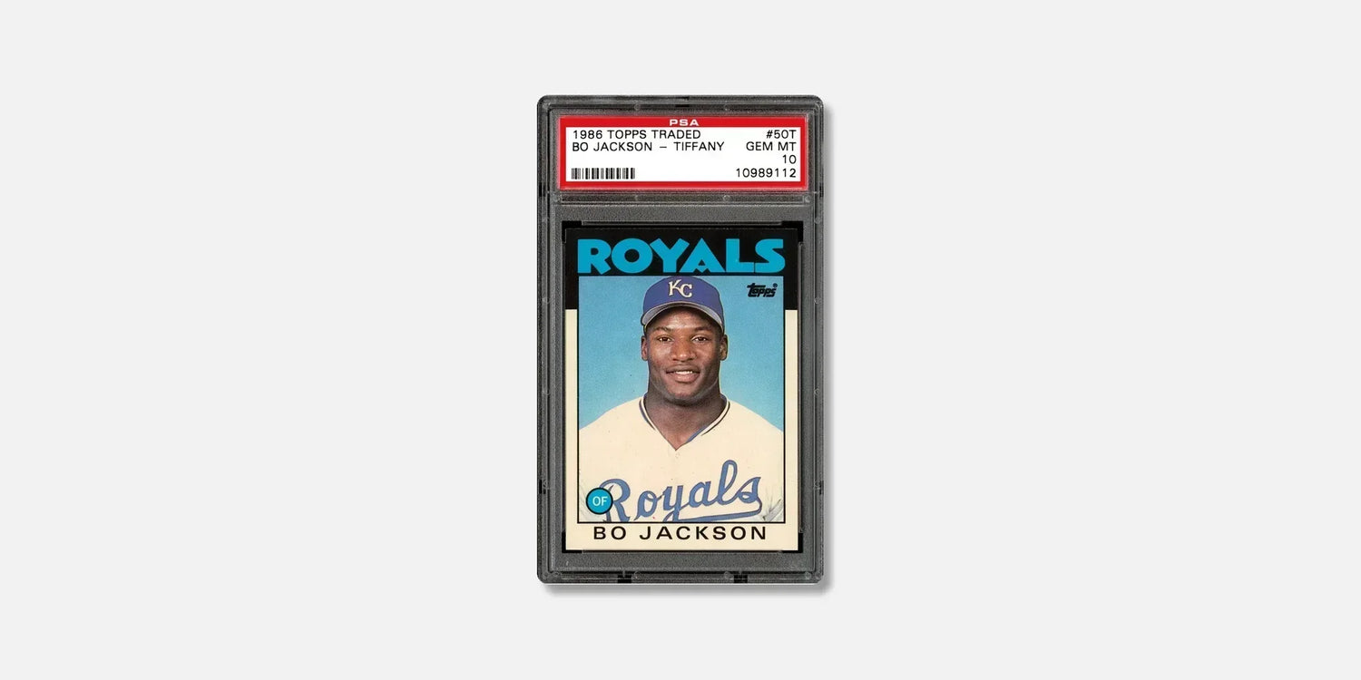 1986 Topps Traded Tiffany Bo Jackson #50T, graded PSA 10