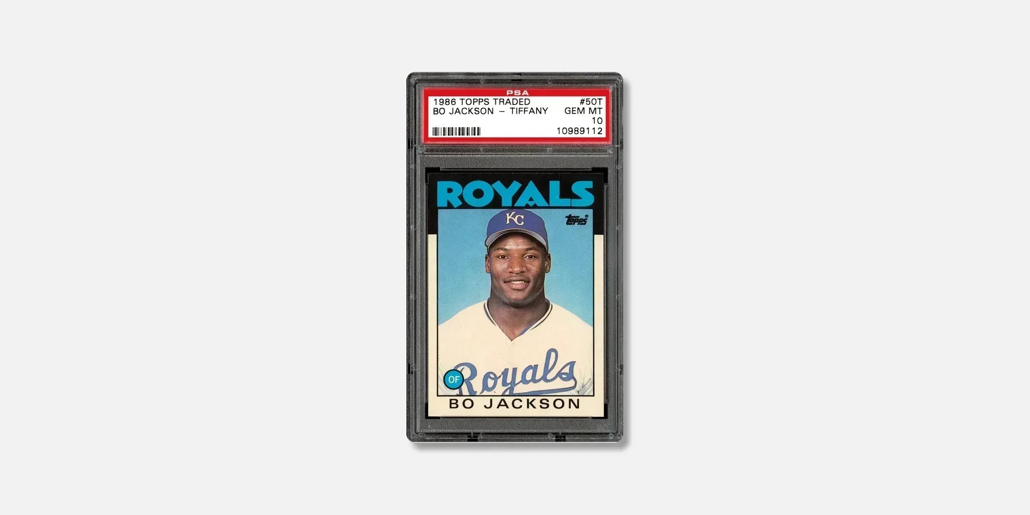 1986 Topps Traded Tiffany Bo Jackson #50T, graded PSA 10