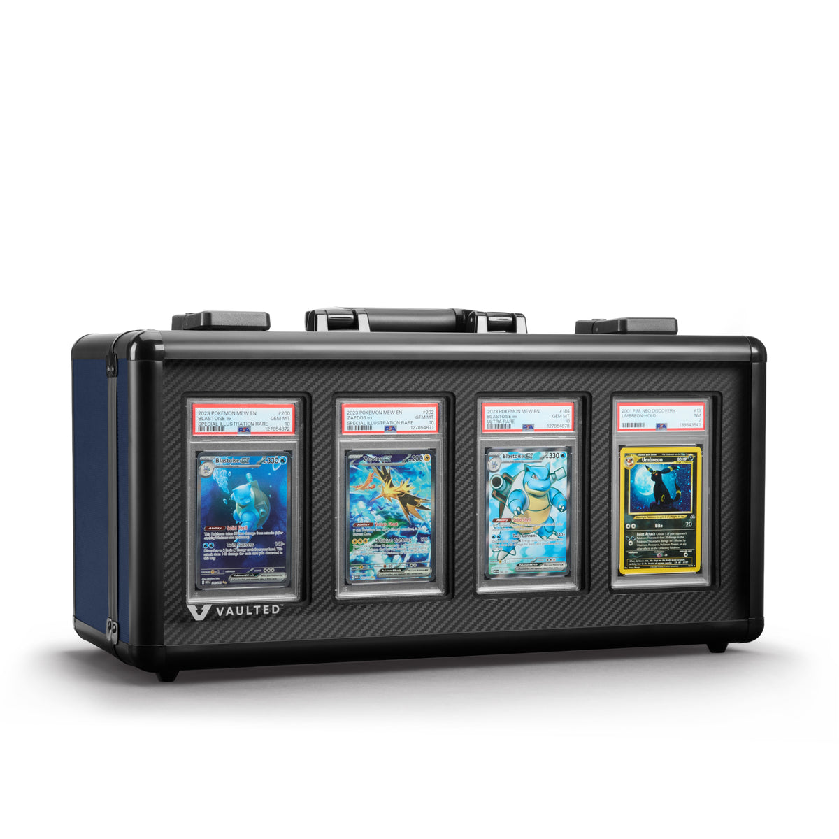 Vaulted Card Case (4-Row) (Navy) - Front View