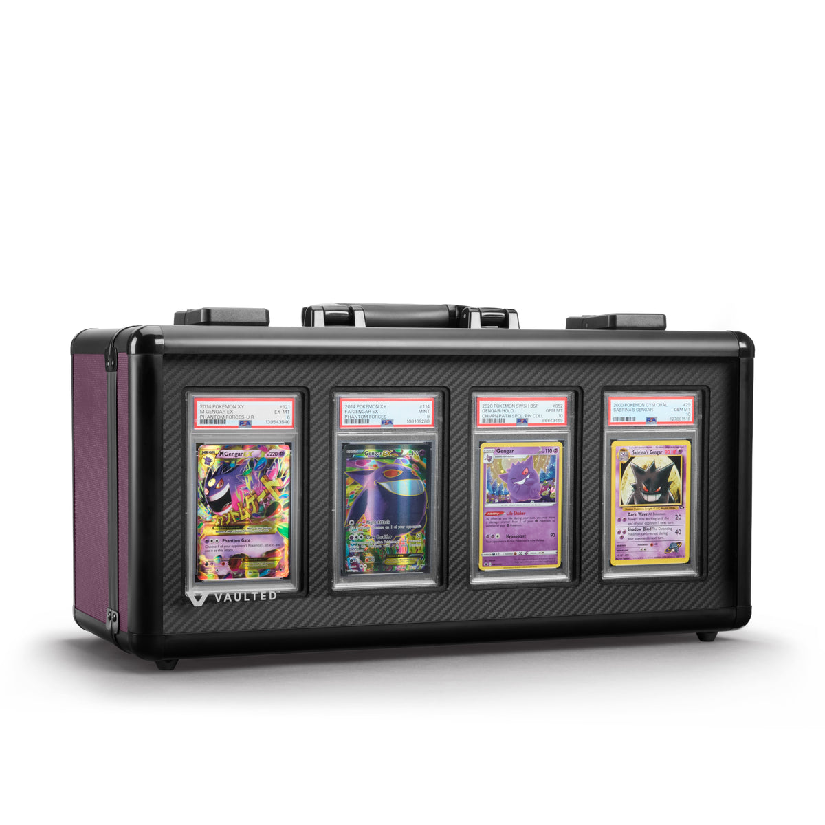 Vaulted Card Case (4-Row) (Purple) - Front View