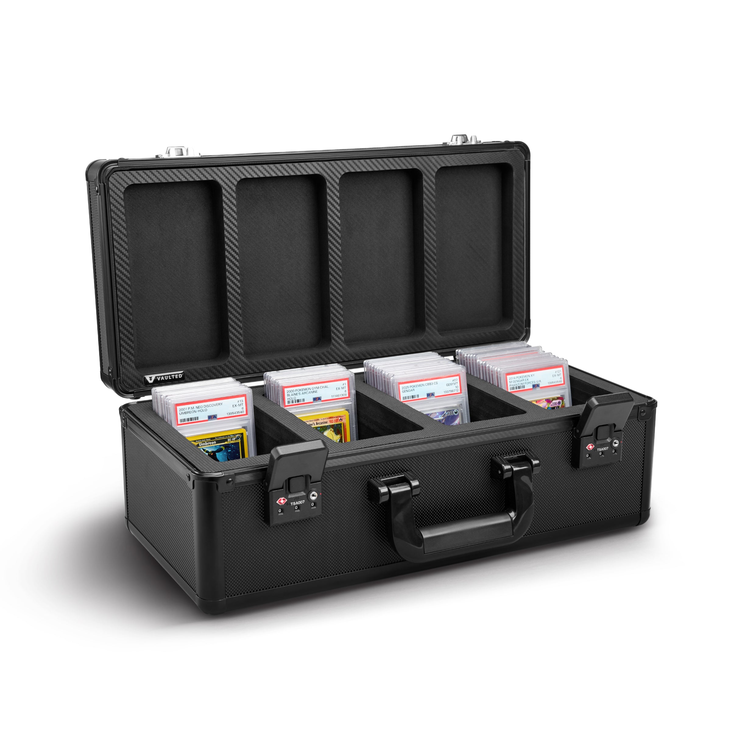 Vaulted Card Case Stealth (4-Row) - Open View