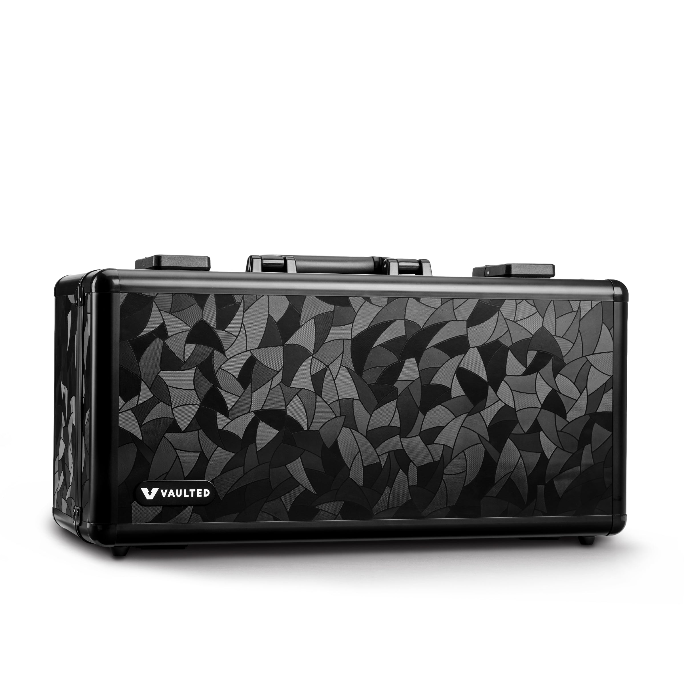 Vaulted Card Case Stealth (4-Row) (Black Mosaic) - Front View
