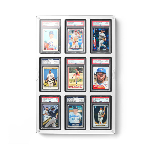 sports card display case canada Plus (PSA/CGC) 9-Card / Satin White / Single Booster Box:White Flare Premium Card Display Case】 Portland Short Box Room Yu-Gi-Oh! - Blue Eyes
