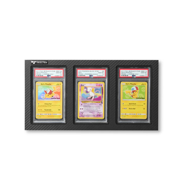 pokemon card display holder (PSA/CGC) 3-Card / 5 Pack / Black Carbon Style:Y'shtola Night's Blessed One Piece Card Game Designed as the final Top 10 Highest Selling